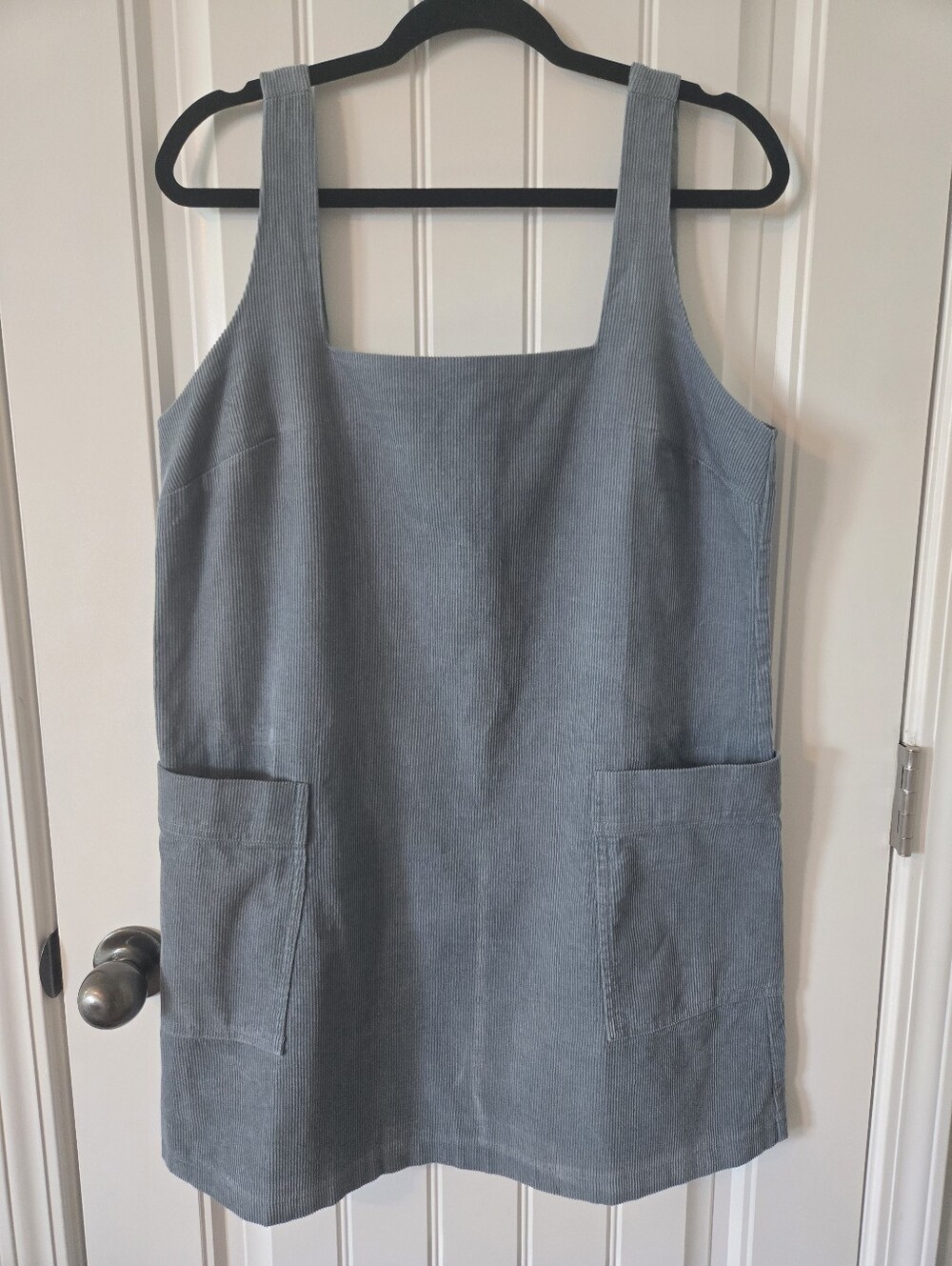 ASOS Dusty Blue Corduroy Pinafore Skirt